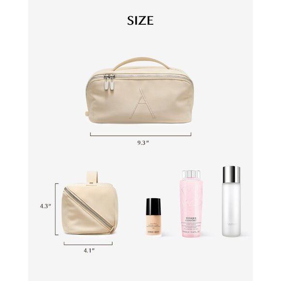 Women AU-Beige-A Large Capacity Cosmetic Travel Makeup Waterproof Portable Bag - Picture 7 of 7